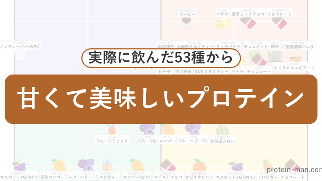 実際に飲んだ53種から甘くておいしいプロテインランキング